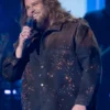 American Idol S24 Chris Tungseth Paint Splatter Denim Jacket