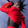American Rapper Lil Uzi Rolling Loud Music Festival Cropped Red Jacket Back