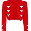 American Rapper Lil Uzi Rolling Loud Music Festival Cropped Red Jacket Front