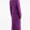 America’s Newsroom Dana Perino Purple Tweed Jacket Back