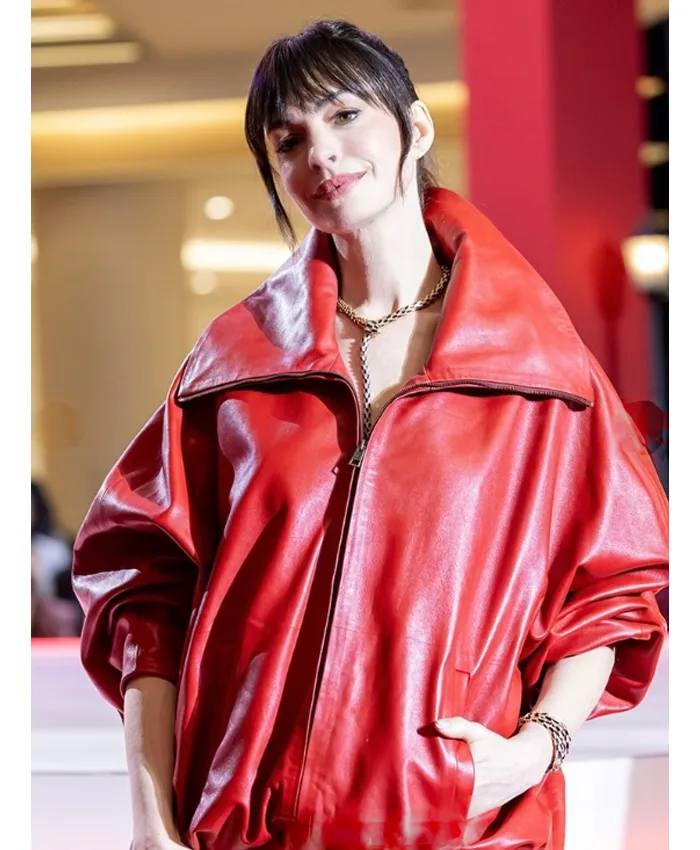 The Devil Wears Prada 2 Anne Hathaway jacket closeup