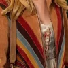 Ashley Puzemis Days of Our Lives Striped Suede Jacket Front