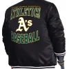 Athletics Starter Black Adaptive Varsity Jacket Back