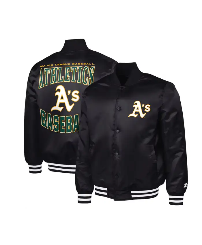 Athletics Starter Black Adaptive Varsity Jacket