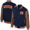 Auburn 58 Letterman Navy and Brown Varsity Jacket