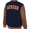 Auburn 58 Letterman Navy and Brown Varsity Jacket Back