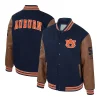 Auburn Tigers Navy and Brown Letterman Varsity Jacket For Sale