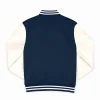 Auburn Tigers Navy and Off White Varsity Jacket Back