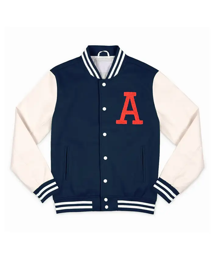 Auburn Tigers Navy and Off White Varsity Jacket