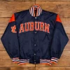 Auburn University College Navy Satin Varsity Jacket