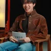 BTS Jung Ho-seok Teaches You Korean J Hope Studded Brown Suede Leather Western Jacket