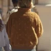 Beef S02 Carey Mulligan Brown Sherpa Floral Jacket Back