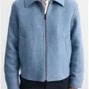 Beyond The Gates Sean Freeman Blue Zipper Jacket Front