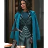 Beyond the Gates Karla Mosley Blue Trench Coat
