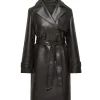 Beyond the Gates S02 Arielle Prepetit Black Leather Coat For Sale