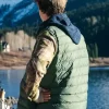 Bonding David Nordstrand Puffer Green Vest Back