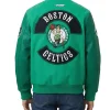 Boston Celtics Born For Sport Kelly Green Varsity Jacket Back