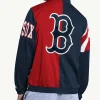 Boston Red Sox Heritage Navy and Red Track Jacket For Sale