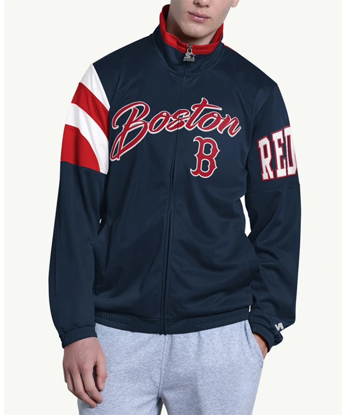 Boston Red Sox Heritage Navy and Red Track Jacket