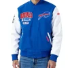 Buffalo Bills City Arch Royal and White Varsity Jacket