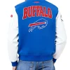 Buffalo Bills City Arch Royal and White Varsity Jacket Back