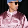 BuyLVMH Pharrell Williams Pink Satin Bomber Jacket