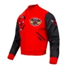Chicago Bulls Born For Sport Red and Black Varsity Jacket Side