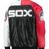Chicago White Sox Navy Blue and Red Satin Jacket Back