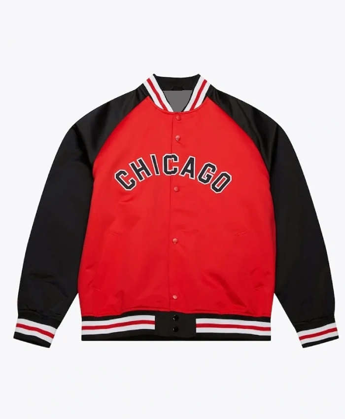 Chicago White Sox Vintage Logo Double Clutch Red Satin Jacket