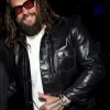 CinemaCon 2026 Promote Supergirl Jason Momoa Black Trucker Leather Jacket