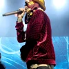 Coachella 2026 Central Cee Red Velvet Jacket For Sale