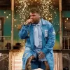 Coachella 2026 Teddy Swims Blue Cotton Coat For Sale