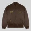 Coachella Brown Bomber Jacket Front