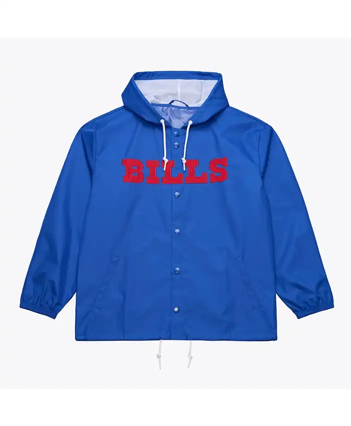 Coaches Buffalo Bills Royal Windbreaker Hooded Jacket