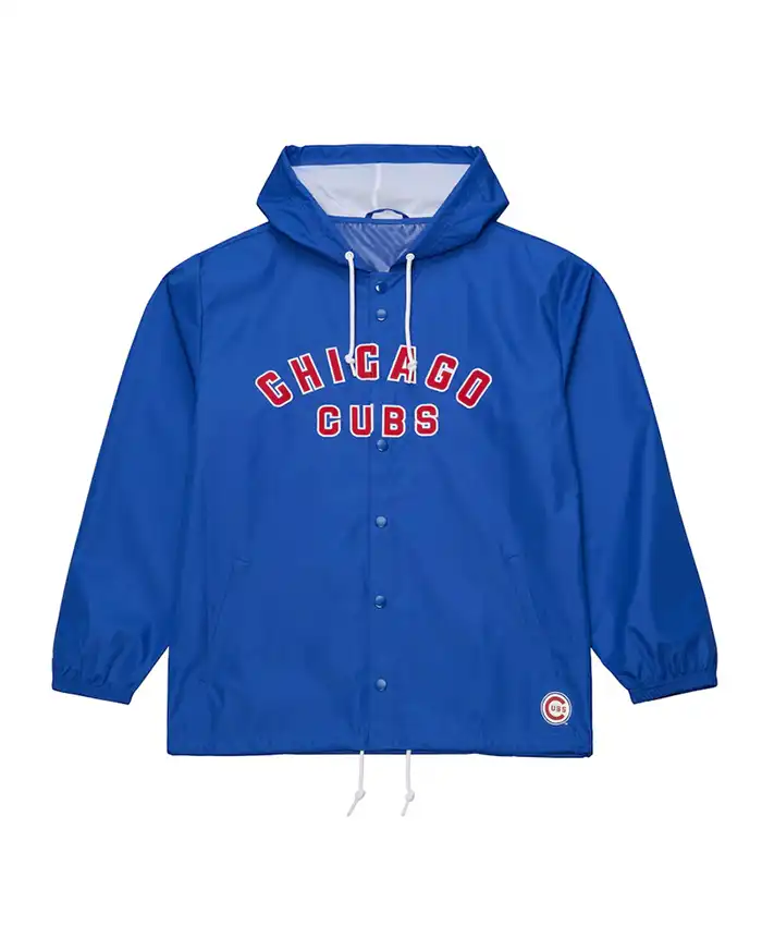Coaches Chicago Cubs Royal Windbreaker Hooded Jacket