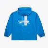 Coaches Detroit Lions Blue Windbreaker Hooded Jacket Back