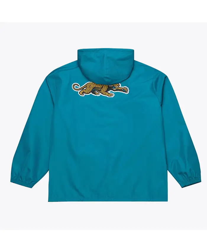 Coaches Jacksonville Jaguars Teal Windbreaker Hooded Jacket For Sale