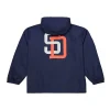 Coaches San Diego Padres Navy Windbreaker Hooded Jacket For Sale