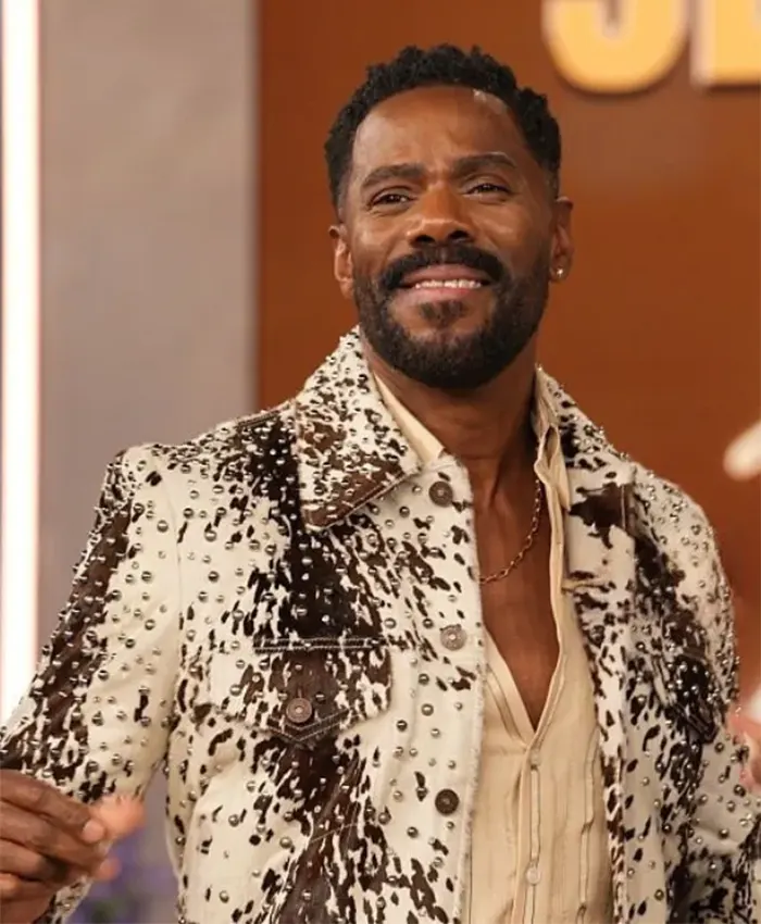 Colman Domingo The Jennifer Hudson Show Cow Hide Jacket Front