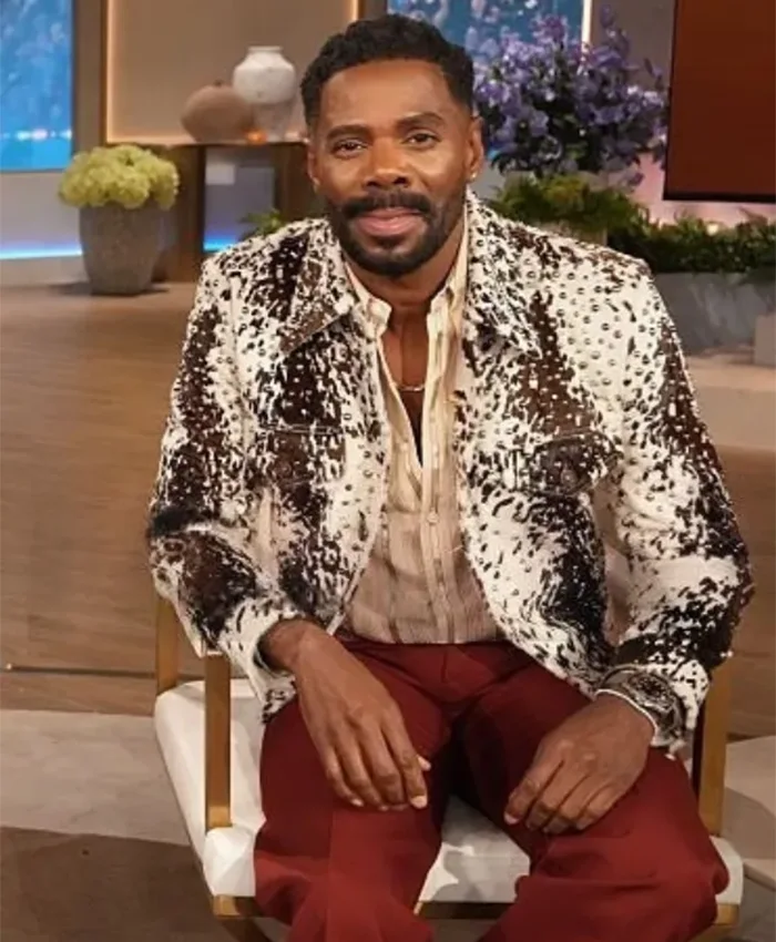 Colman Domingo The Jennifer Hudson Show Cow Hide Jacket