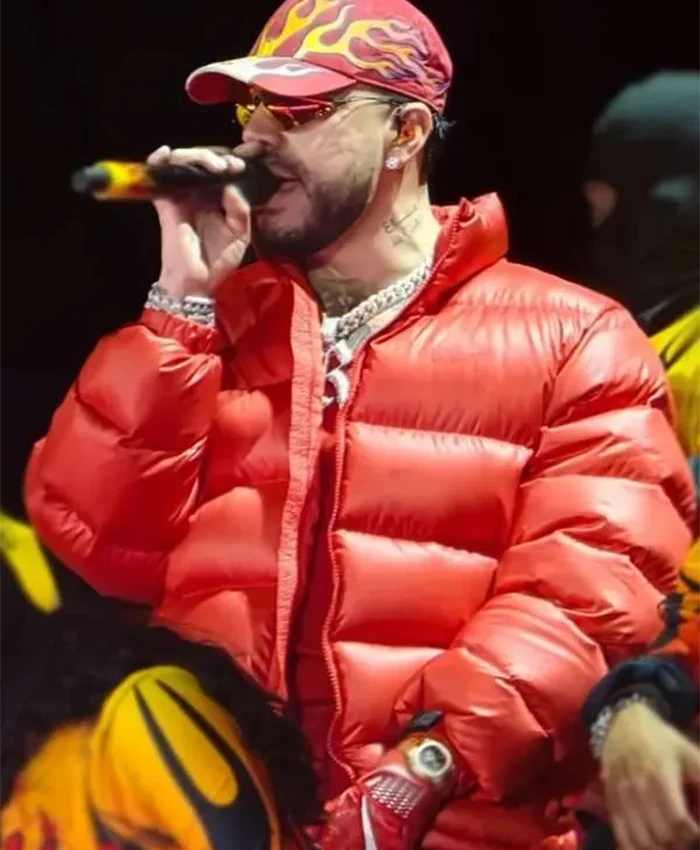Colombia Ryan Castro Red Puffer Jacket Front