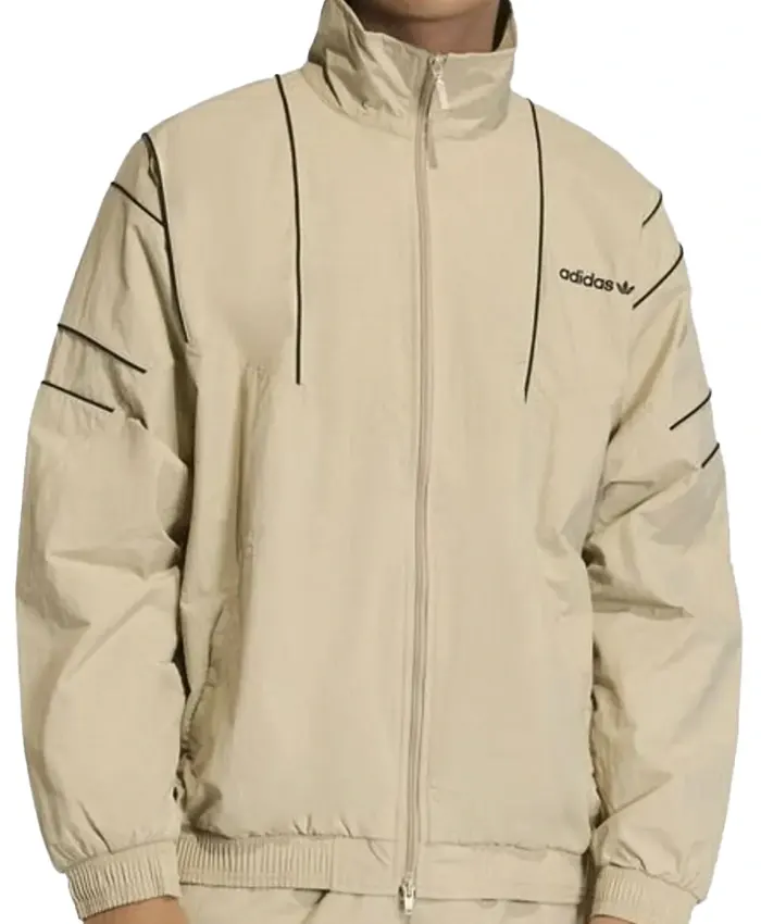 Cutline Track Top Adidas Beige Jacket Front