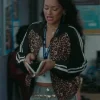 DMV S01 Gigi Zumbado Leopard Printed Track Jacket For Sale