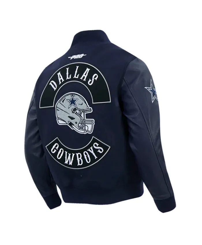 Dallas Cowboys Born For Sport Navy Varsity Jacket For Sale