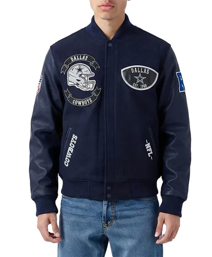 Dallas Cowboys Born For Sport Navy Varsity Jacket