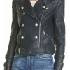 Daredevil Born Again S02 Genneya Walton Leather Jacket Front
