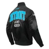 Detroit Lions City Arch Black Satin Bomber Jacket For Sale