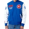 Detroit Pistons City Arch Royal and White Varsity Jacket