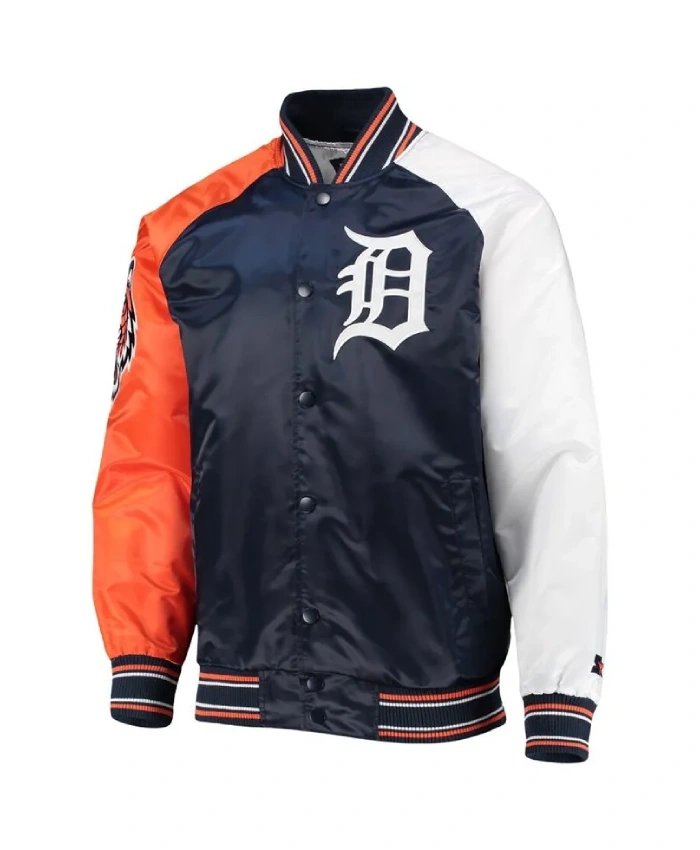 Detroit Tigers Reliever Varsity Satin Jacket