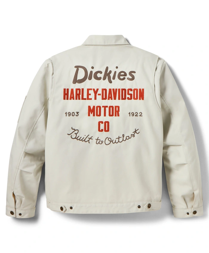 Dickies x H-D Quilted Lined Eisenhower Jacket White Back